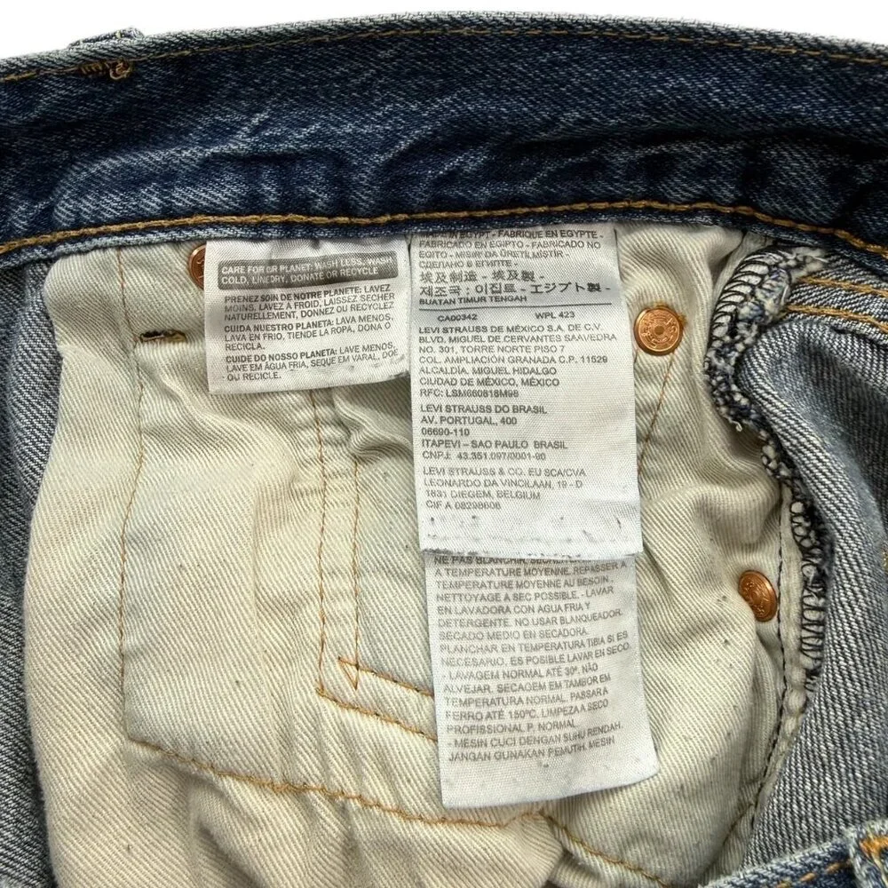 Levis Mens Premium 501 93’ Jeans Straight Cotton Capital E Button Fly Size 30x32